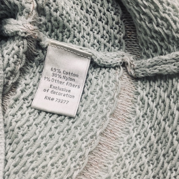 Lauren Conrad soft aqua, gold threads sweater, bow - Picture 5 of 8